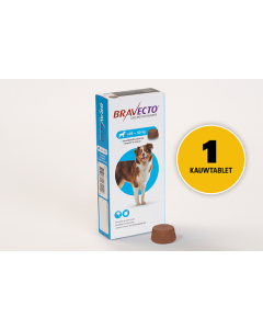 Bravecto hond 20-40kg, 1 tablet of 2 tabletten per verpakking
