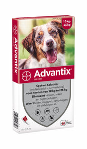 Advantix voor honden van 10 tot 25 kg 4 pipetten