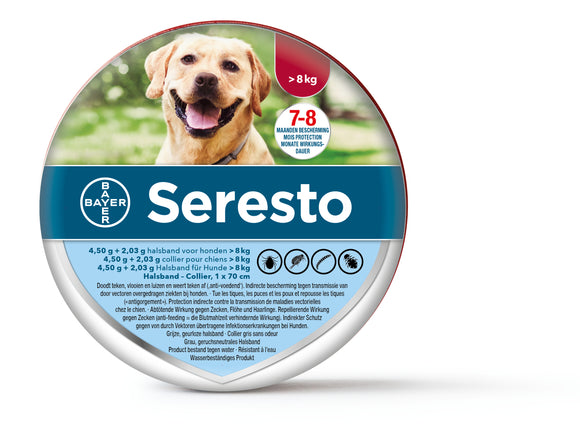Seresto vlooien/tekenband hond vanaf 8 kg